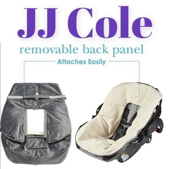 JJ COLE BundleMe Sherpa Lined Car Seat & Stroller Lining in Silver Gray & Cream - Picture 5 of 14